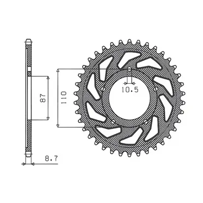 Rozeta SUNSTAR SUN1-5383-48 (97-04, JTR829.48, 82448JT) (SUNSTAR rozeta 824 48 (97-04) (JTR829.4