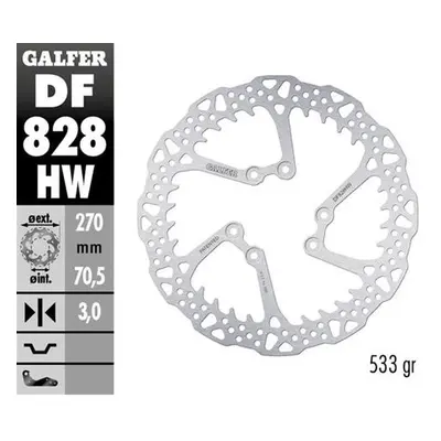 Přední brzdový kotouč GALFER DF828HW (GALFER přední brzdový kotouč TM EN/MX/SMR/SMX 125/144/250/