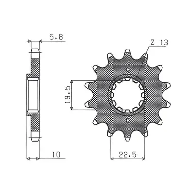 Ozubené kolo přední SUNSTAR SUN32314 (JTF432.14, 43514JT) (SUNSTAR ozubené kolo přední 435 14 (J