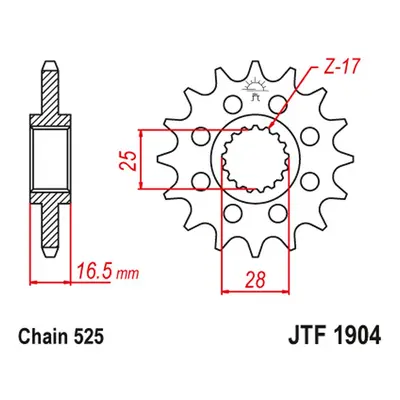 Ozubené kolo přední JT SPROCKETS JTF1904.15 (214715JT) (JT ozubené kolo přední 2147 15 (214715JT