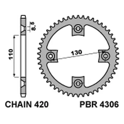 Rozeta PBR 4306 55 C45 (JTR215.55) (PBR rozeta 4306 55 (JTR215.55)*)