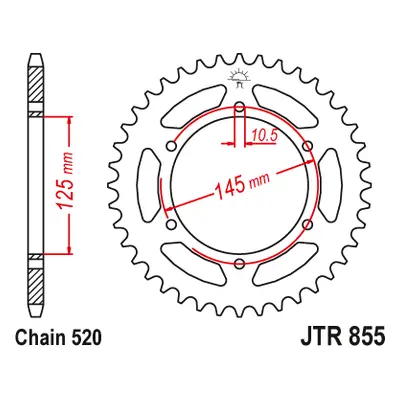 JT Sprockets rozeta JTR855.48 (86648JT) (Zadní ozubené kolo JT Sprockets JTR855.48)