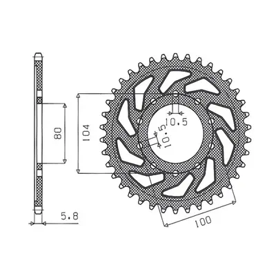 Rozeta SUNSTAR SUN1-3356-46 (06-16, 07-16, JTR478.46, 47846JT) (SUNSTAR rozeta 478 46 (06-16), K