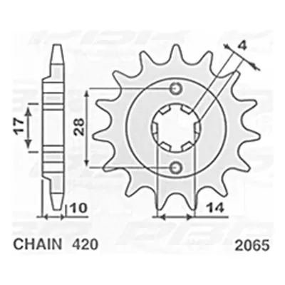 Řetězové kolo přední SIFAM 206514S (S řetězové kolo přední 2065 14 - prodej)