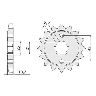 Ozubené kolo přední CHT 33816K (JTF338.16, 338-16) (CHT ozubené kolo přední 338 16 (JTF338.16) (