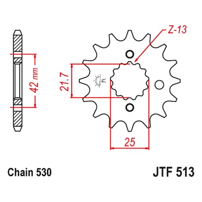 JT Sprockets ozubené kolo JTF513.18 (51318JT) (Přední ozubené kolo JT Sprockets JTF513.18)