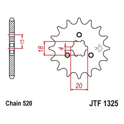 Ozubené kolo přední JT SPROCKETS JTF1325.12 (205612JT) (JT ozubené kolo přední 2056 12 (205612JT