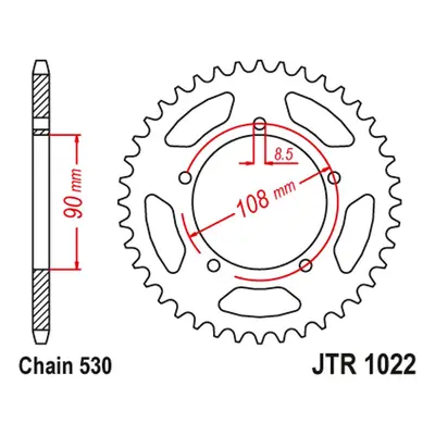 Rozeta JT SPROCKETS JTR1022.40 (102240JT) (JT rozeta 1022 40 (102240JT))