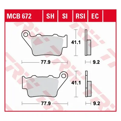 Brzdové destičky TRW LUCAS MCB672EC (KH213) (TRW ZF brzdové destičky KH213 ECO organické HONDA N