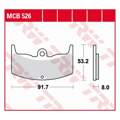 Brzdové destičky TRW LUCAS MCB526 (KH080) (TRW LUCAS ZF brzdové destičky KH080 organické HONDA V