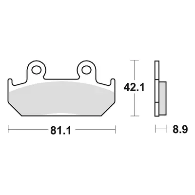 Brzdové destičky TRW LUCAS MCB562 (KH121) (TRW LUCAS brzdové destičky KH121 organické HONDA cmX 