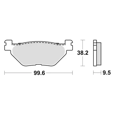 Brzdové destičky TRW LUCAS MCB731 (KH319/2) (TRW LUCAS brzdové destičky KH319/2 organické YAMAHA