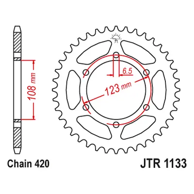 JT Sprockets rozeta JTR1133.53 (441253JT) (Zadní ozubené kolo JT Sprockets JTR1133.53)