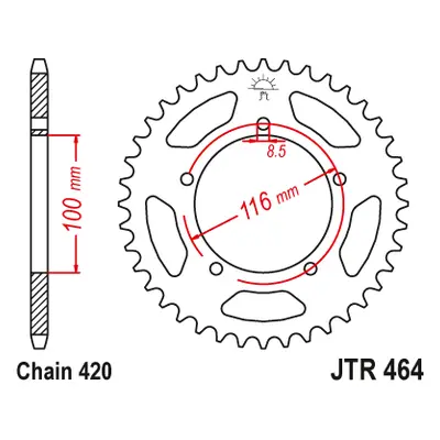 JT Sprockets rozeta JTR464.44 (46444JT) (Zadní ozubené kolo JT Sprockets JTR464.44)