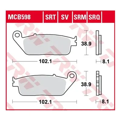 Brzdové destičky TRW LUCAS MCB598SRM (KH142) (TRW ZF brzdové destičky KH142 sintrované BMW C-EVO