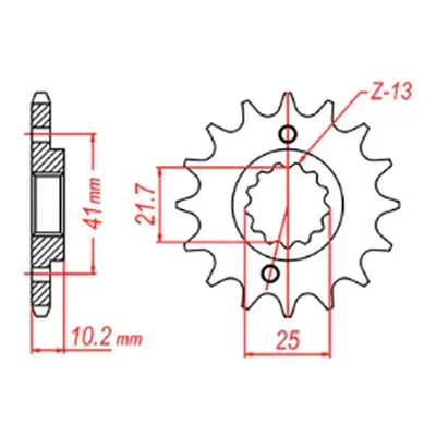 Ozubené kolo přední MTX 10-9MN-15 (JTF308.15) (MTX PARTS ozubené kolo přední 345 15 (JTF308.15))