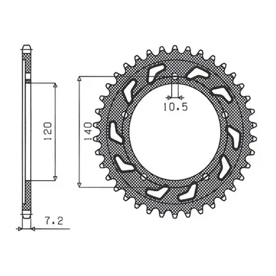 Rozeta SUNSTAR SUN1-4499-48 (JTR1792.48, 439848JT) (SUNSTAR rozeta 4398 48 (JTR1792.48) (439848J