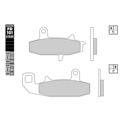 Brzdové destičky Galfer FD101G1651 (KH147) (GALFER brzdové destičky KH147 polokovové)