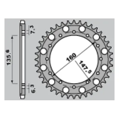 Rozeta CHT 150754KE (1507-54) (CHT rozeta 1507 54 ergal (1507-54))