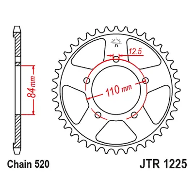 JT Sprockets rozeta JTR1225.36 (473436JT) (Zadní ozubené kolo JT Sprockets JTR1225.36)