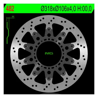 Brzdový kotouč NG Brakes NG482 (NG brzdový kotouč přední HONDA NSR 125 93-03 plovoucí (318X106X4