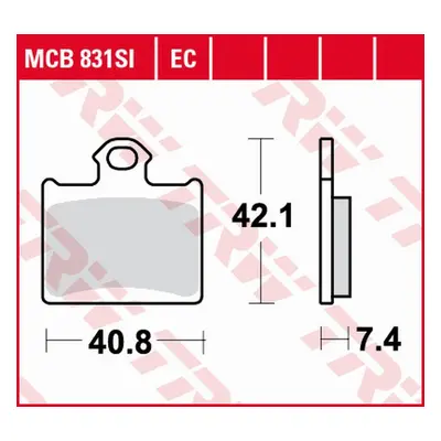 Brzdové destičky TRW LUCAS MCB831EC (KH602) (TRW ZF brzdové destičky KH602 ECO organické HUSQVAR