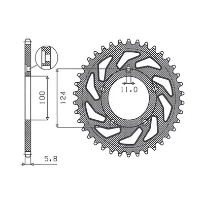 Rozeta SUNSTAR SUN1-3437-46 (JTR746.46) (SUNSTAR rozeta 4444 46 (JTR746.46))