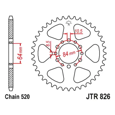 Rozeta JT SPROCKETS JTR826.47 (81947JT) (JT rozeta 819 47 (81947JT))