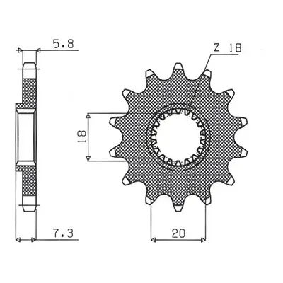 Ozubené kolo přední SUNSTAR SUN32212 (JTF427.12, 43212JT) (SUNSTAR ozubené kolo přední 432 12 (J