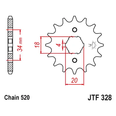 JT Sprockets ozubené kolo JTF328.13 (27313JT) (Přední ozubené kolo JT Sprockets JTF328.13)