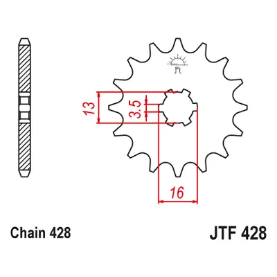 JT Sprockets ozubené kolo JTF428.15 (42815JT) (Přední ozubené kolo JT Sprockets JTF428.15)