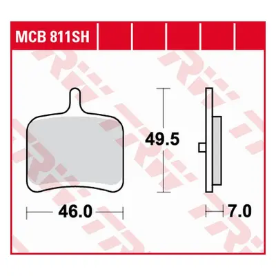 Brzdové destičky TRW LUCAS MCB811SH (KH460) (TRW LUCAS ZF brzdové destičky KH460 sintrované STRE