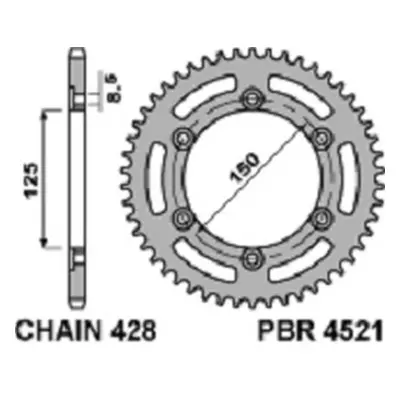 PBR rozeta 4521 45 F (452145F) (Zadní ozubené kolo PBR 452145F)