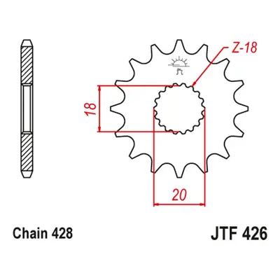 Řetězové kolo přední JT SPROCKETS JTF426.11 (42611JT) (JT řetězové kolo přední 426 11 (42611JT))