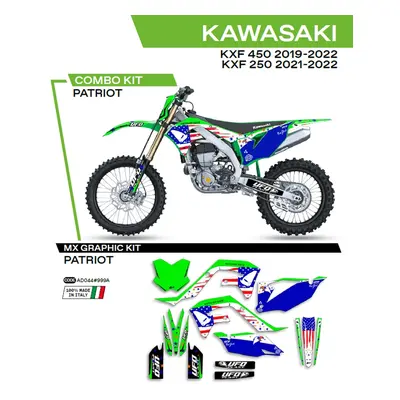 Sada samolepek (dýhy) UFO AD044999A (UFO sada samolepek (dýhy) KAWASAKI KXF 250 21-22; KXF 450 1