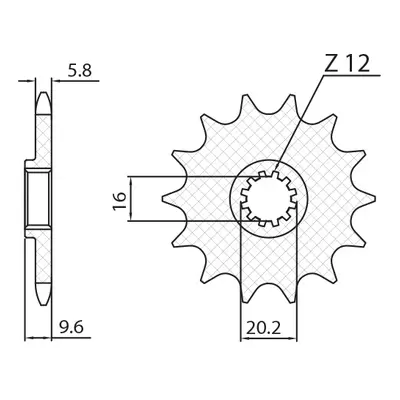 Ozubené kolo přední SUNSTAR SUN11013 (JTF1906.13, 700513JT) (SUNSTAR ozubené kolo přední 7005 13