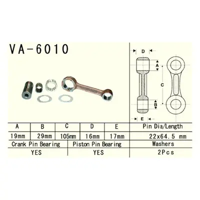 Ojniční sada VESRAH VA-6010 (VESRAH ojniční sada YAMAHA YZ 125 (YZ125) 01-04)