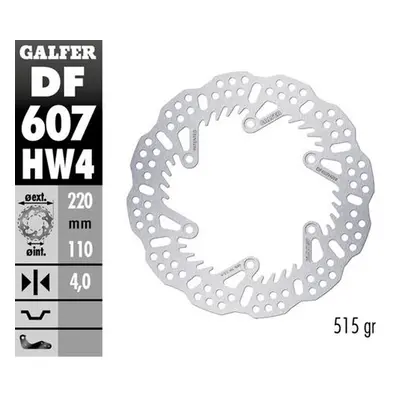 Brzdový kotouč zadní GALFER DF607HW4 (GALFER brzdový kotouč zadní KTM SX/EXC/SX-F/EXC-F 93-23; G