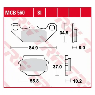 Brzdové destičky TRW LUCAS MCB560SI (TRW ZF brzdové destičky KH sintrované OFFROAD KAWASAKI KFX 