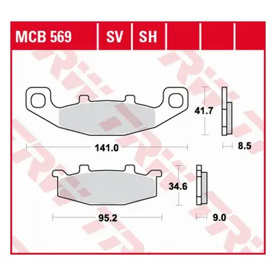 Brzdové destičky TRW LUCAS MCB569SH (KH129) (TRW LUCAS ZF brzdové destičky KH129 sintrované STRE