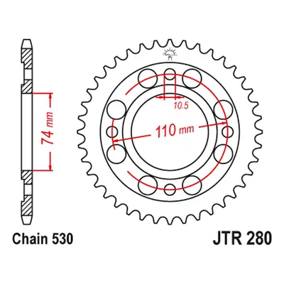 Rozeta ( JT SPROCKETS JTR280.33 (28033JT) (JT rozeta (28033JT))