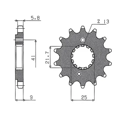 Ozubené kolo přední SUNSTAR SUN35614 (JTF1309.14, 35014JT) (SUNSTAR ozubené kolo přední 350 14 (