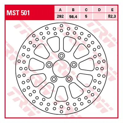 Brzdový kotouč TRW LUCAS zadní MST501 (TRW LUCAS brzdový kotouč zadní HARLEY DAVIDSON 883 / 1200