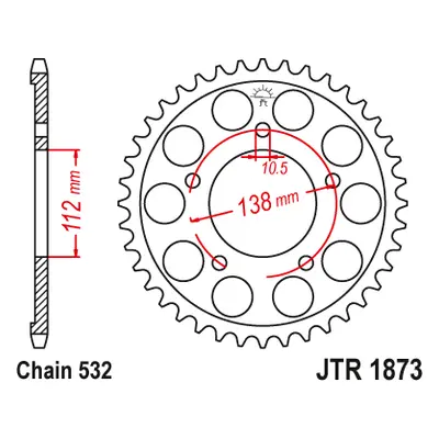 JT Sprockets rozeta JTR1873.48 (438348JT) (Zadní ozubené kolo JT Sprockets JTR1873.48)