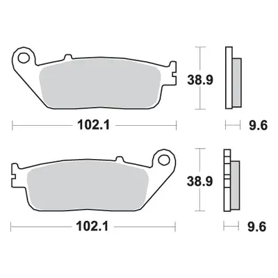 Brzdové destičky SBS 700HF (SBS brzdové destičky KH196 STREET STANDART keramické HONDA CB 500, C