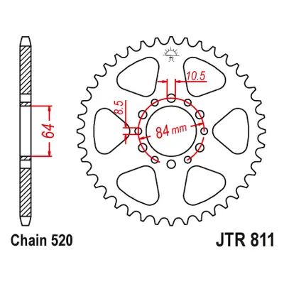 JT Sprockets rozeta JTR811.39 (81139JT) (Zadní ozubené kolo JT Sprockets JTR811.39)