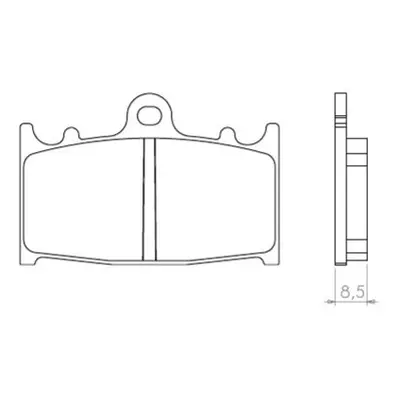 BRENTA brzdové destičky KH158 sintrované barva zlatá přední (FT 4062) (BR4062) (BRENTA brzdové d