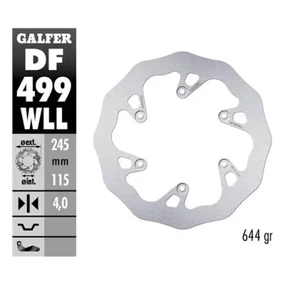 Brzdový kotouč zadní GALFER DF499WLL (GALFER brzdový kotouč zadní YAMAHA YZ 125/250 02-17, YZF/W