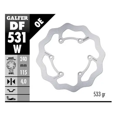 Brzdový kotouč zadní GALFER DF531W (GALFER brzdový kotouč zadní YAMAHA YZ 250 22-, YZ 250F 21-, 