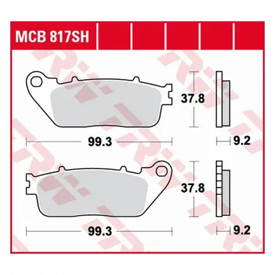 Brzdové destičky TRW LUCAS MCB817SH (KH488) (TRW LUCAS ZF brzdové destičky KH488 sintrované STRE